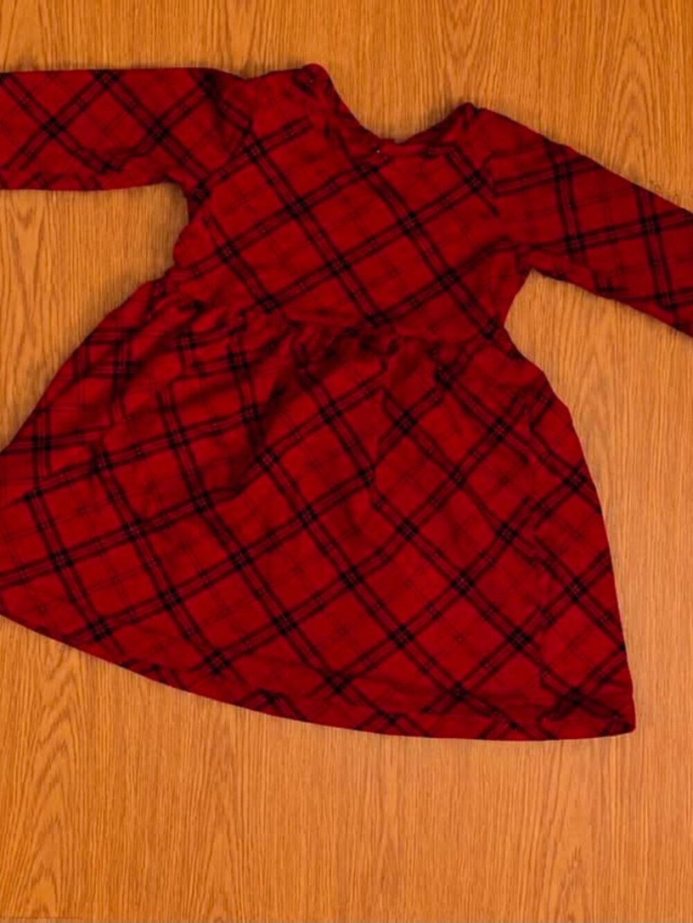 Red Plaid Dress & Leggings 2-Piece Set 18M #051